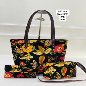 Bolso Tote Midnight Bloom para Mujer, Juego de 3 Piezas con Bolso Bandolera y Cartera, Tela Ecológica Suave y Duradera, Bolso de Mano para Oficina y Uso Diario - Product Image 1