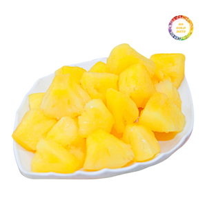 Morceaux d'ananas surgelés IQF, cubes de fruits tropicaux jaunes sucrés pour smoothies, jus, desserts, ingrédients pour boissons - Product Image 1