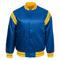 Veste de baseball en satin 100% polyester, logo personnalisé pour les équipes sportives et les clubs, veste universitaire Letterman