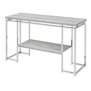 Smart Space Saving Iron Console <b>Table</b> with Rock Slab Top <b>Folding</b> System for Modern Home Furniture - Product Image 5