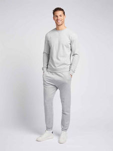 Sweat-shirt col rond noir pour homme en polyester/coton, coupe classique, teinture unie, design premium, respirant, idéal pour l'hiver – Vente en gros - Product Image 5