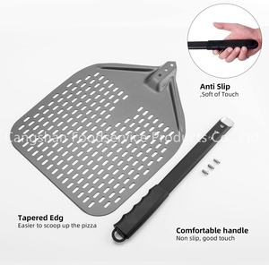 Ustensiles de cuisine Henry Foodservice, pelle à pizza perforée en argent, carrée et ronde, pour la maison et la cuisine, outils à pizza - Product Image 5