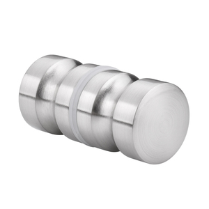 Manija de puerta de vidrio de núcleo sólido, redonda, de un solo orificio, en negro, cromo, oro, bronce, para puerta de gabinete de baño o cocina. - Product Image 2