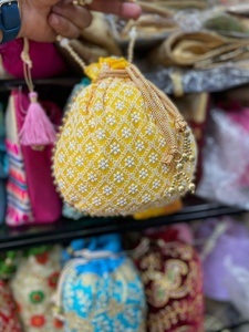 Сумочка ручной работы, вышитая сумочка на запястье для свадьбы, подарки для женщин от ИНДИЙСКОГО Производителя по самой низкой цене - Product Image 6