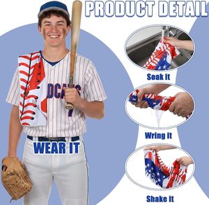 Custom Baseball Team <b>Towels</b> Digital Printing Customized Colors Fabric Sports Rally <b>Towels</b> Personalized Team Logo Name Bulk - Product Image 3
