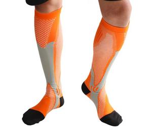 Chaussettes de compression pour hommes, solides, antidérapantes, fines, tricotées, respirantes, pour le sport, été, polyamide - Product Image 1