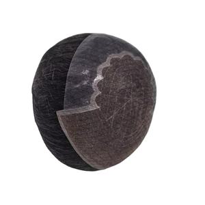 Peluca de Cabello Remy Indio con Frente de Encaje, Modelo Q6, THB 2025, con Flequillo, Base sin Pegamento, Color Rubio, Densidad 130%-250%, Nudos Decolorados - Product Image 2