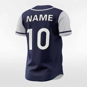 เสื้อเบสบอลโพลีเอสเตอร์ 100% แบบกำหนดเองสำหรับผู้ชาย ขนาดตามสั่ง ระบายอากาศได้ดี พิมพ์ลายแบบรีดร้อน ชุดกีฬา พิมพ์ลายแบบซับลิเมชั่น โลโก้แบบกำหนดเอง - Product Image 5