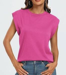 Camiseta de Verano Ligera de Punto 100% Algodón sin Mangas para Mujer, Informal, de Secado Rápido y Transpirable - Product Image 3