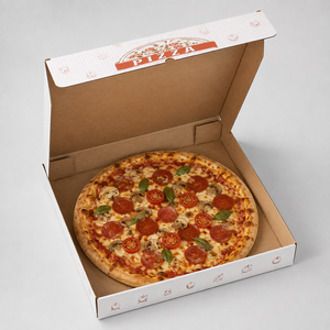 Boîte à pizza personnalisée en carton ondulé, emballage alimentaire, estampage mat, boîte de livraison à emporter - Product Image 4