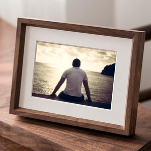 Solid Wood Brown 5" Modern Eco-Friendly Waterproof UV Printing 2 Pack Tabletop Display Photo Frame - Product Image 5
