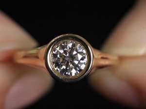 Classic Lab Grown 1.01CT Round Cut <b>Diamond</b> Bezel Set <b>Ring</b> For Unisex 14K Solid Gold Surprise Wedding Charms Jewelry For Her - Product Image 5