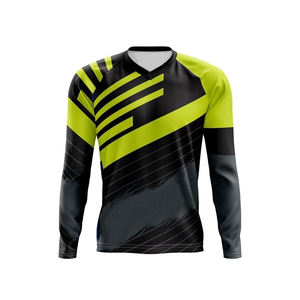 Maillot de motocross de haute qualité, respirant, coupe-vent, vêtements de sport pour moto tout-terrain, imprimé, maillot d'équipe de course personnalisé, 100 % polyester - Product Image 1