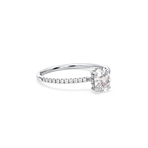 Bague REYES de luxe en or massif 14 carats avec diamants de laboratoire certifiés IGI, bijoux durables pour mariages, fiançailles, fêtes et cadeaux - Product Image 3