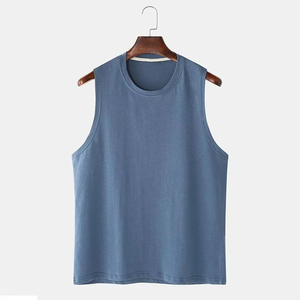 Camiseta sin Mangas para Hombre, Mezcla de Algodón, Ligera, Transpirable, Informal, para Verano, Proveedor Mayorista - Product Image 1