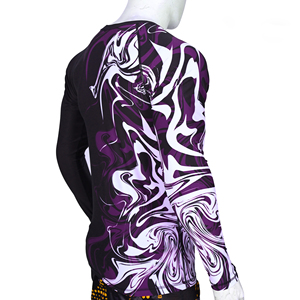 Haut de compression personnalisé pour homme à manches longues, sublimé, pour BJJ MMA, séchage rapide, respirant, pour la gym et le fitness - Product Image 3