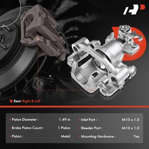 Ensemble d'étrier de frein à disque avec support compatible avec certains modèles Nissan - 240SX 1995 1996 1997 1998, L4 2.4L Coupé - Product Image 3