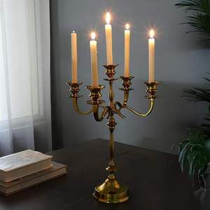 Luxury Handmade Aluminum Candelabra <b>Candle</b> Holder Antique Style Decorative <b>Candle</b> Stand for Wedding Event Tabletop At <b>Cheap</b> Rate - Product Image 2