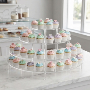 Acrylic Modern Portable Tiered Display Rack Clear Product Display Organizer Retail Counter for Stand for Boutique Stores - Product Image 5