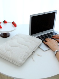 Housse pour ordinateur portable en polyester matelassé 14 pouces, sac de protection pour ordinateur portable, housse souple à fermeture éclair pour le bureau, l'école et les voyages - Product Image 2