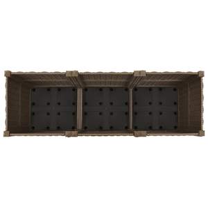 Grandes jardinières rectangulaires surélevées robustes en polypropylène marron - Product Image 6