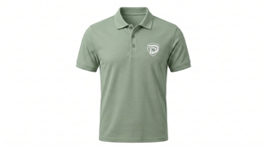 <b>Men's</b> <b>Green</b> Short Sleeve <b>Polo</b> <b>Shirt</b> Embroidered Logo Solid Casual Breathable Pique Polyester Regular Fit - Product Image 1