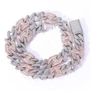 New Arrival VVS Moissanite Cuban <b>Chain</b> Hip Hop 10mm 925 Sterling Silver <b>Iced</b> <b>Out</b> Rappers Diamond Cuban <b>Chain</b> From India - Product Image 4