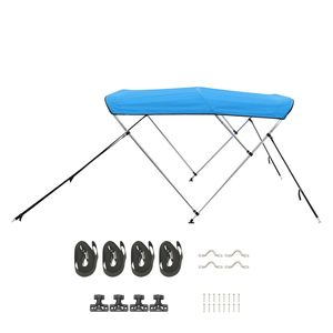 Tendalino Bimini in Poliestere 600D con Telaio in Lega di Alluminio a 3 Archi, Tettuccio Parasole Impermeabile per Barca, Accessori e Ricambi - Product Image 1
