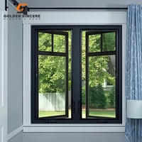 Ventanas de Aluminio con Rotura de Puente Térmico y Triple Vidrio, Diseño Moderno GS, Ventanas Abatibles de Aluminio Negro para Villas