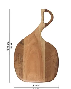 Planche à découper en bois artisanale durable, conçue pour la découpe de la viande avec contrôle de la profondeur pour une préparation alimentaire efficace - Product Image 5