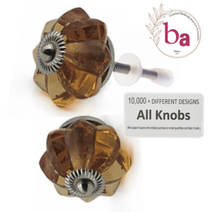 Beads Art Crystal Melon Cabinet Knobs Modern Kitchen Drawer Handles Eco-Friendly Easy Installation - Product Image 4