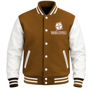 Blouson Bomber Athlétique Classique pour Homme, Style Universitaire, avec Boutons Pression et Col Côtelé - Product Image 1