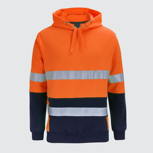 Sudadera de Seguridad de Alta Visibilidad con Cremallera, Chaqueta de Forro Polar Cálida para Construcción en Carreteras, Ropa de Trabajo, Servicio OEM - Product Image 4