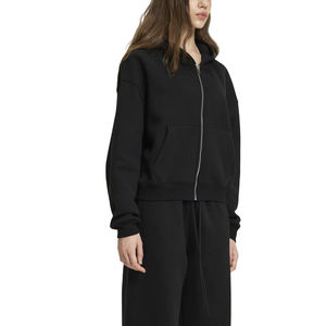 Sudadera con capucha y cremallera personalizada con logo, de felpa francesa gruesa, oversize, 400 500 600 g/m², estilo cropped y boxy, para hombre y mujer - Product Image 2