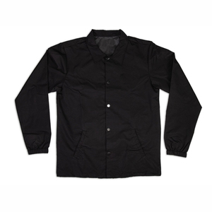 Men's Black Windproof Zipper <b>Racer</b> <b>Jacket</b> Stand Collar Casual Spring Polyester Coated Regular Fit Solid Color - Product Image 4
