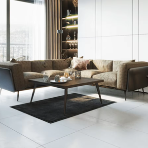 Canapé d'angle de luxe moderne pour salon, avec coussins de qualité supérieure, durables, en tissu doux et rembourré. - Product Image 1