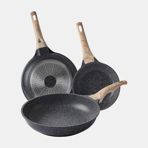 High Strength Aluminum Non-Stick Sauté Fry <b>Pan</b> with Even Heat Distribution and Durable Riveted Heat Proof Handle - Product Image 2