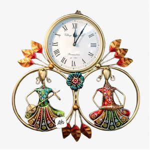 Reloj de Pared Analógico de Hierro Decorativo, Escultura Artística Hecha a Mano de Diseño Tradicional, para el Hogar, Sala de Estar, Oficina, Regalo, Decoración Elegante - Product Image 3
