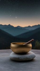 Bol chantant en laiton pur inspiré du design Bowl and Bell, conçu pour la méditation, la thérapie sonore, la guérison des chakras et le yoga - Product Image 3