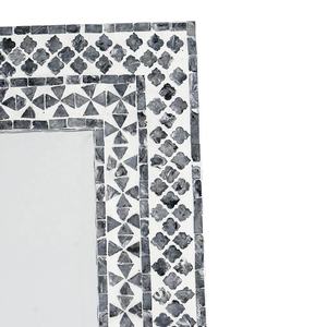 Miroir rectangulaire d'appoint en nacre, mosaïque à quatre feuilles, fait main, pour projets de mobilier contractuel, vente en gros - Product Image 2