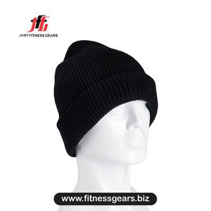 Beanie Cap Solid Color Knitted Winter Hat Unisex Adult 56-58cm Casual Wear - Product Image 3