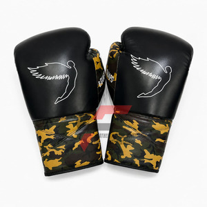 Hot Selling Customer Demand Fly Camo Design Boxing Sparring <b>Gloves</b> For Sale Genuine Leather Professional Fighting Training Gear. - Product Image 4