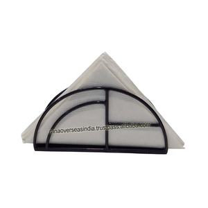 ที่ใส่ผ้าเช็ดปากแบบครึ่งวงกลมลวดเหล็กสำหรับเคาน์เตอร์ห้องครัวรับประทานอาหารในร่มและกลางแจ้ง - Product Image 1