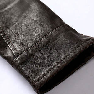 Veste d'hiver en cuir pour homme tendance avec fermeture éclair sur le devant et design moderne ajusté pour toutes les occasions - Product Image 4