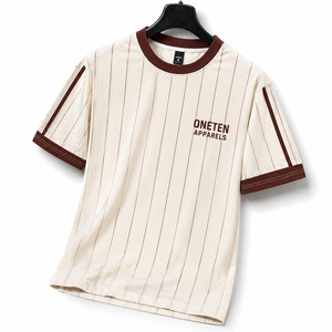 ONETEN APPARELS T-shirt décontracté pour homme, manches courtes, col rond, coupe classique, 100% coton jersey, logo imprimé sur le devant, respirant - Product Image 2