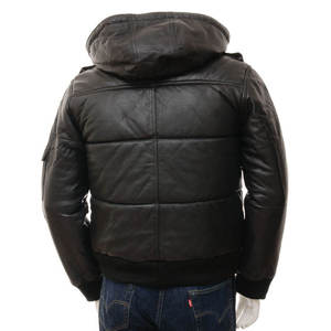 Competitive Price Men's Leather Canvas <b>Jacket</b> with Multi-Pockets Front Logo High Street Style Winter Wear Breathable Windproof - Product Image 2