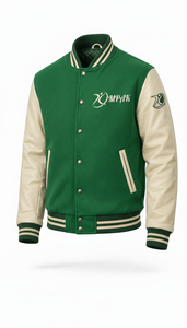 Vêtements d'extérieur professionnels et athlétiques en cuir de style américain durable avec manches contrastées - Product Image 2