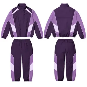<b>Wind</b> <b>Breaker</b> Sweatpants and Stacked Sweat Pant Zip up Custom Logo Windbreaker Nylon Tracksuits for Men's - Product Image 3