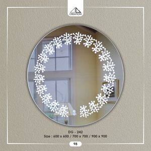 Espejo LED Doble de Pared con Diseño Artístico Decorativo, Táctil, con Dimmer, Sin Marco, Antivaho y Ecológico - Product Image 3