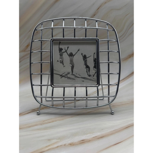 Fascinating Designer Stainless Steel <b>Wire</b> Rectangular Photo Frame or <b>Picture</b> Frame Home and Office Desktop Decoration Photo Rack - Product Image 6